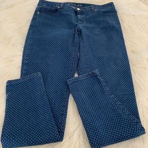 Michael  Kors Polka Dot  Skinny Blue Jeans